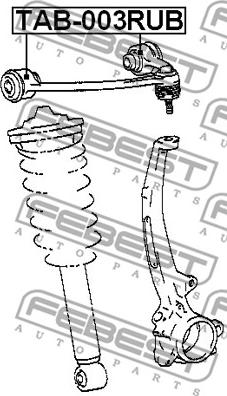 Febest TAB-003RUB - Piekare, Šķērssvira autodraugiem.lv