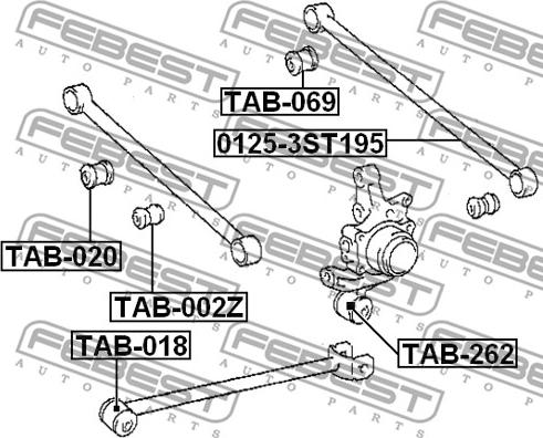 Febest TAB-002Z - Piekare, Šķērssvira autodraugiem.lv