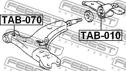 Febest TAB-070 - Piekare, Šķērssvira autodraugiem.lv