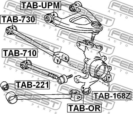 Febest TAB-168Z - Piekare, Šķērssvira autodraugiem.lv