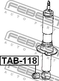 Febest TAB-118 - Bukse, amortizators autodraugiem.lv