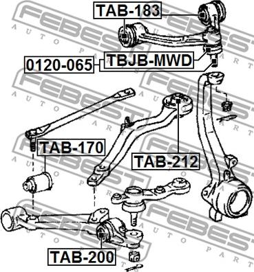 Febest TAB-183 - Piekare, Šķērssvira autodraugiem.lv