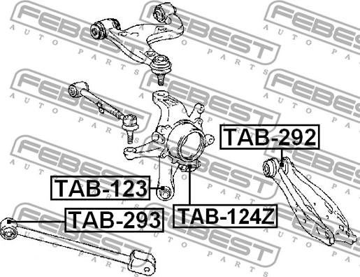 Febest TAB-293 - Piekare, Šķērssvira autodraugiem.lv