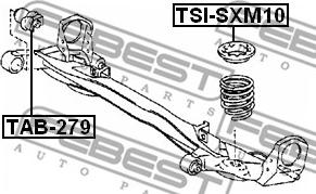 Febest TSI-SXM10 - Atsperes atbalstplāksne autodraugiem.lv