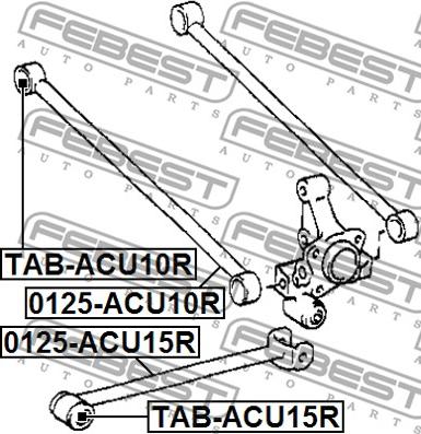 Febest TAB-ACU10R - Piekare, Šķērssvira autodraugiem.lv