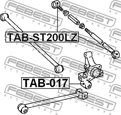 Febest TAB-ST200LZ - Piekare, Šķērssvira autodraugiem.lv