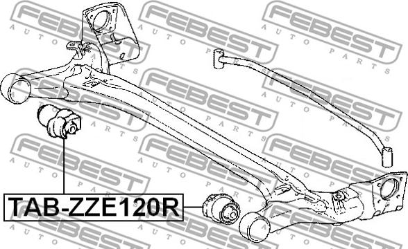 Febest TAB-ZZE120R - Piekare, Tilta sija autodraugiem.lv