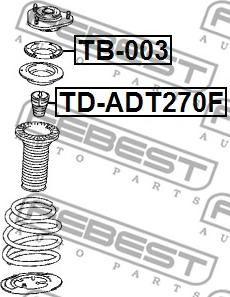 Febest TD-ADT270F - Gājiena ierobežotājs, Atsperojums autodraugiem.lv