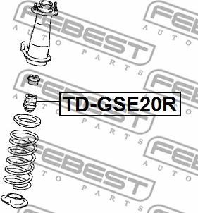 Febest TD-GSE20R - Gājiena ierobežotājs, Atsperojums autodraugiem.lv