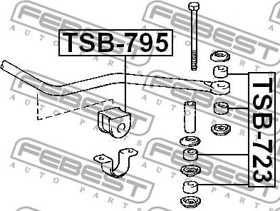 Febest TSB-723 - Bukse, Stabilizators autodraugiem.lv