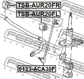 Febest TSB-AUR20FL - Bukse, Stabilizators autodraugiem.lv