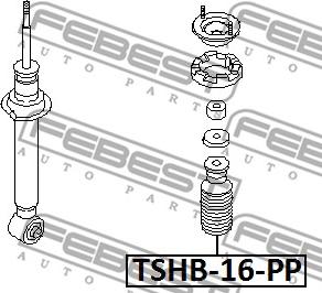 Febest TSHB-16-PP - Putekļu aizsargkomplekts, Amortizators autodraugiem.lv