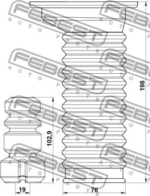 Febest TSHB-NLP10F-KIT - Putekļu aizsargkomplekts, Amortizators autodraugiem.lv