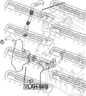 Febest VLAH-S60 - Šļūtene, Kartera ventilācija autodraugiem.lv