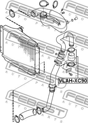 Febest VLAH-XC90 - Dzesēšanas šķidruma caurule autodraugiem.lv