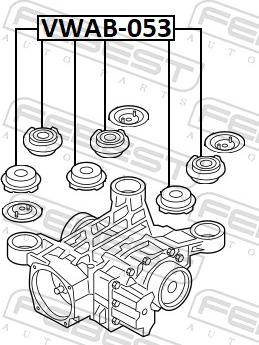 Febest VWAB-053 - Piekare, Diferenciālis autodraugiem.lv