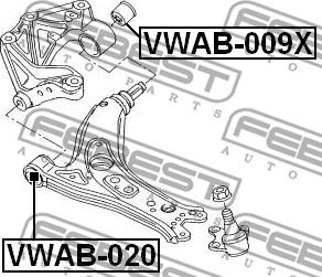 Febest VWAB-020 - Piekare, Šķērssvira autodraugiem.lv