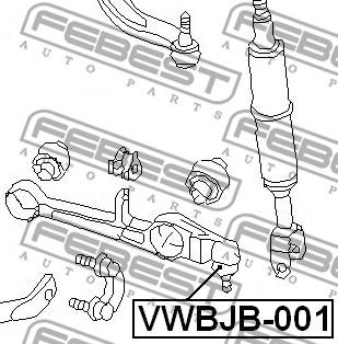 Febest VWBJB-001 - Remkomplekts, Balst / Virzošais šarnīrs autodraugiem.lv