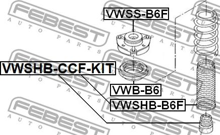 Febest VWSHB-CCF-KIT - Putekļu aizsargkomplekts, Amortizators autodraugiem.lv