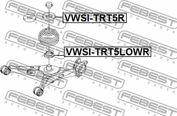 Febest VWSI-TRT5R - Atsperes atbalstplāksne autodraugiem.lv