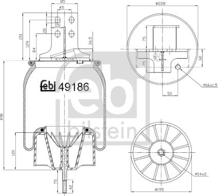 Febi Bilstein 49186 - Pneimoatsperes spilvens, Pneimopiekare autodraugiem.lv