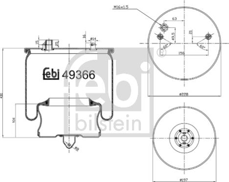 Febi Bilstein 49366 - Pneimoatsperes spilvens, Pneimopiekare autodraugiem.lv