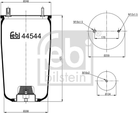 Febi Bilstein 44544 - Pneimoatsperes spilvens, Pneimopiekare autodraugiem.lv
