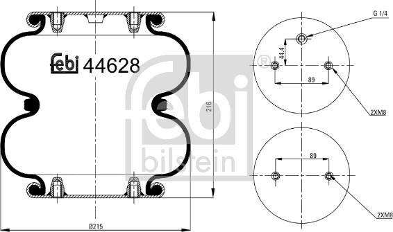 Febi Bilstein 44628 - Pneimoatsperes spilvens, Pneimopiekare autodraugiem.lv