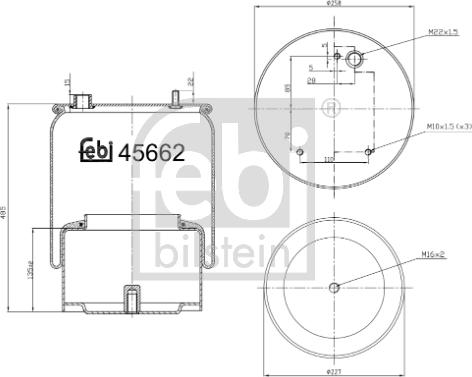 Febi Bilstein 45662 - Pneimoatsperes spilvens, Pneimopiekare autodraugiem.lv