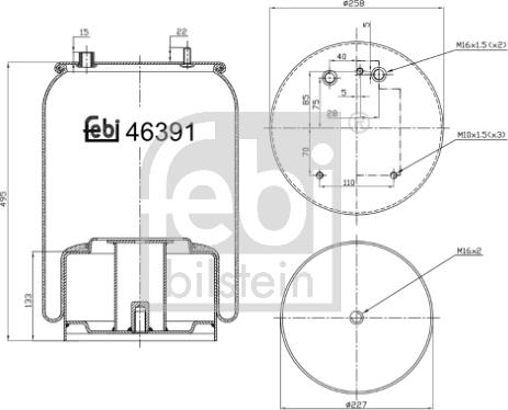 Febi Bilstein 46391 - Pneimoatsperes spilvens, Pneimopiekare autodraugiem.lv