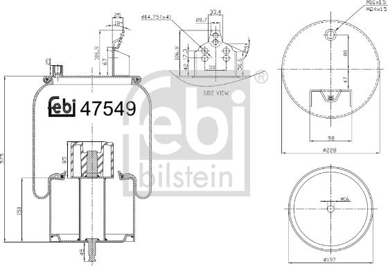 Febi Bilstein 47549 - Pneimoatsperes spilvens, Pneimopiekare autodraugiem.lv