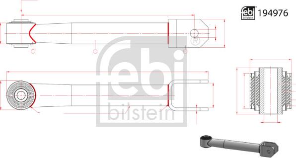 Febi Bilstein 194976 - Stiepnis / Atsaite, Stabilizators autodraugiem.lv