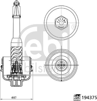 Febi Bilstein 194375 - Vāks, Eļļas filtra korpuss autodraugiem.lv