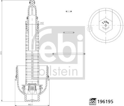 Febi Bilstein 196195 - Vāks, Eļļas filtra korpuss autodraugiem.lv