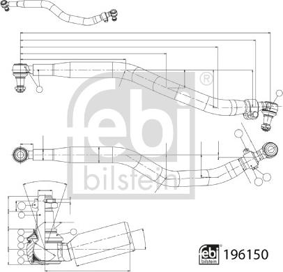 Febi Bilstein 196150 - Stūres garenstiepnis autodraugiem.lv