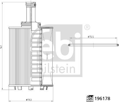 Febi Bilstein 196178 - Eļļas filtrs autodraugiem.lv