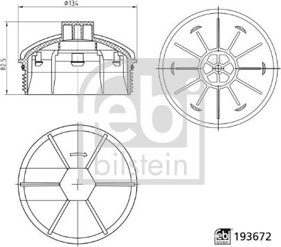 Febi Bilstein 193672 - Vāks, Eļļas filtra korpuss autodraugiem.lv