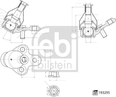 Febi Bilstein 193295 - Balst / Virzošais šarnīrs autodraugiem.lv