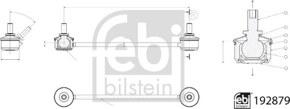 Febi Bilstein 192879 - Stiepnis / Atsaite, Stabilizators autodraugiem.lv