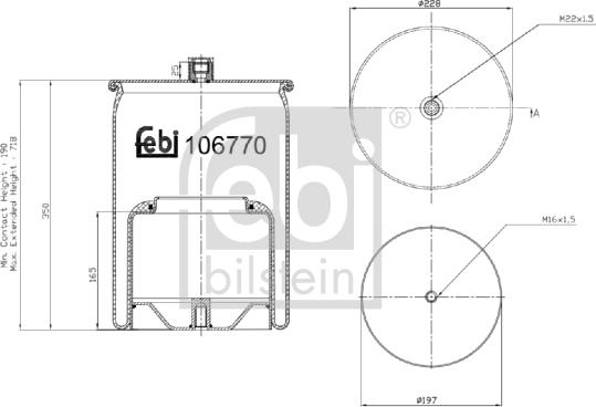 Febi Bilstein 106770 - Pneimoatsperes spilvens, Pneimopiekare autodraugiem.lv