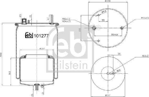 Febi Bilstein 101277 - Pneimoatsperes spilvens, Pneimopiekare autodraugiem.lv