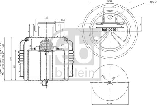 Febi Bilstein 102551 - Pneimoatsperes spilvens, Pneimopiekare autodraugiem.lv