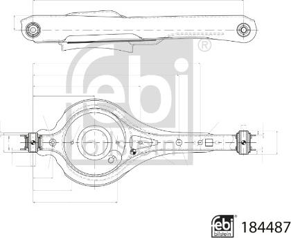 Febi Bilstein 184487 - Neatkarīgās balstiekārtas svira, Riteņa piekare autodraugiem.lv