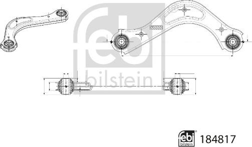 Febi Bilstein 184817 - Neatkarīgās balstiekārtas svira, Riteņa piekare autodraugiem.lv