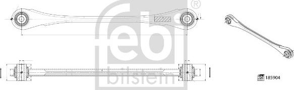 Febi Bilstein 185904 - Neatkarīgās balstiekārtas svira, Riteņa piekare autodraugiem.lv