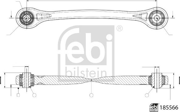 Febi Bilstein 185566 - Neatkarīgās balstiekārtas svira, Riteņa piekare autodraugiem.lv