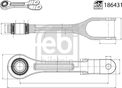 Febi Bilstein 186431 - Stiepnis / Atsaite, Stabilizators autodraugiem.lv