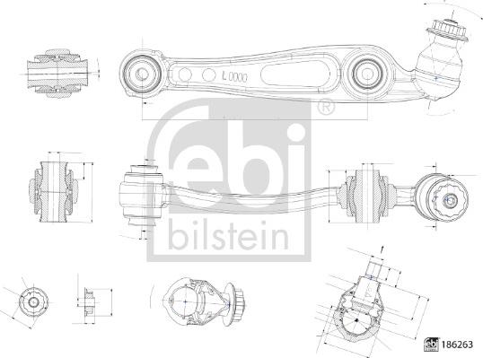 Febi Bilstein 186263 - Neatkarīgās balstiekārtas svira, Riteņa piekare autodraugiem.lv