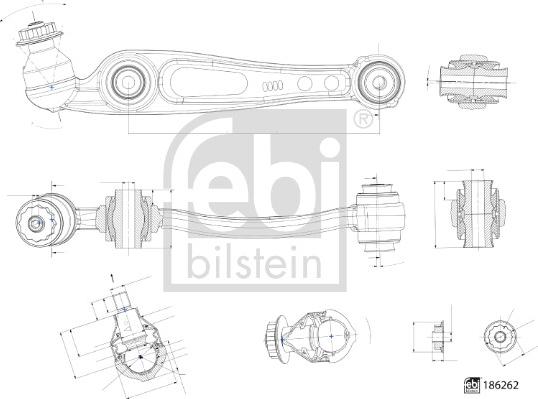 Febi Bilstein 186262 - Neatkarīgās balstiekārtas svira, Riteņa piekare autodraugiem.lv