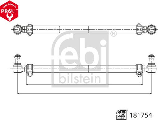 Febi Bilstein 181754 - Stūres šķērsstiepnis autodraugiem.lv